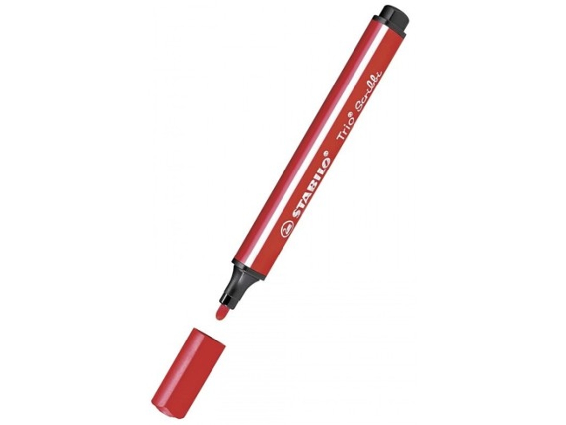 Estojo 5 marcadores Trio Scribbi vermelho