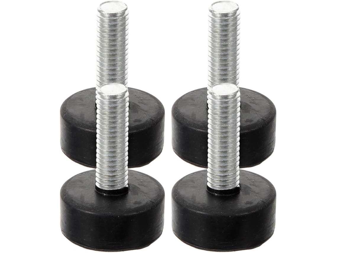 Conjunto De 4 Almofadas Niveladoras Borracha Ajustáveis Para Proteção Pisos E Equipamentos, Antiderrapantes E Com