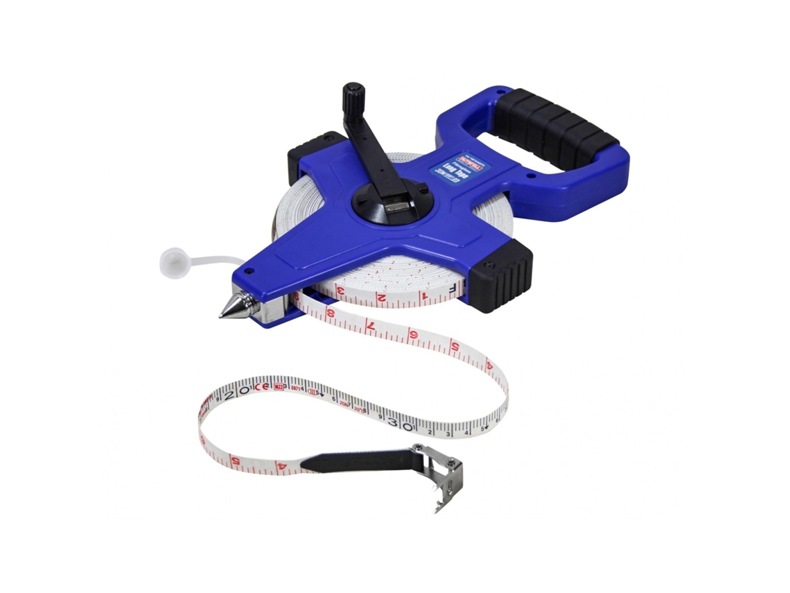 Fita Métrica Longa Aberta De Fibra Vidro Faithfull, 50 M/165 Pés, Multicolorida