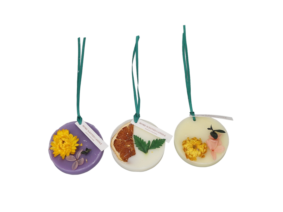 3 Tabletas De Cera Aromática Portátiles Com Fragrância Duradoura Aroma Sólido