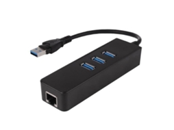 Adaptador Ethernet Usb 3.0 A 1000mbps Gigabit Rj45 3 Portas Hub De Rede Com Fio Usb3.0 Coswk37337*
