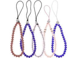 Conjunto De Pulseiras Curtas De Cristal, Elegantes E Resistentes, Para Decorar Celulares.