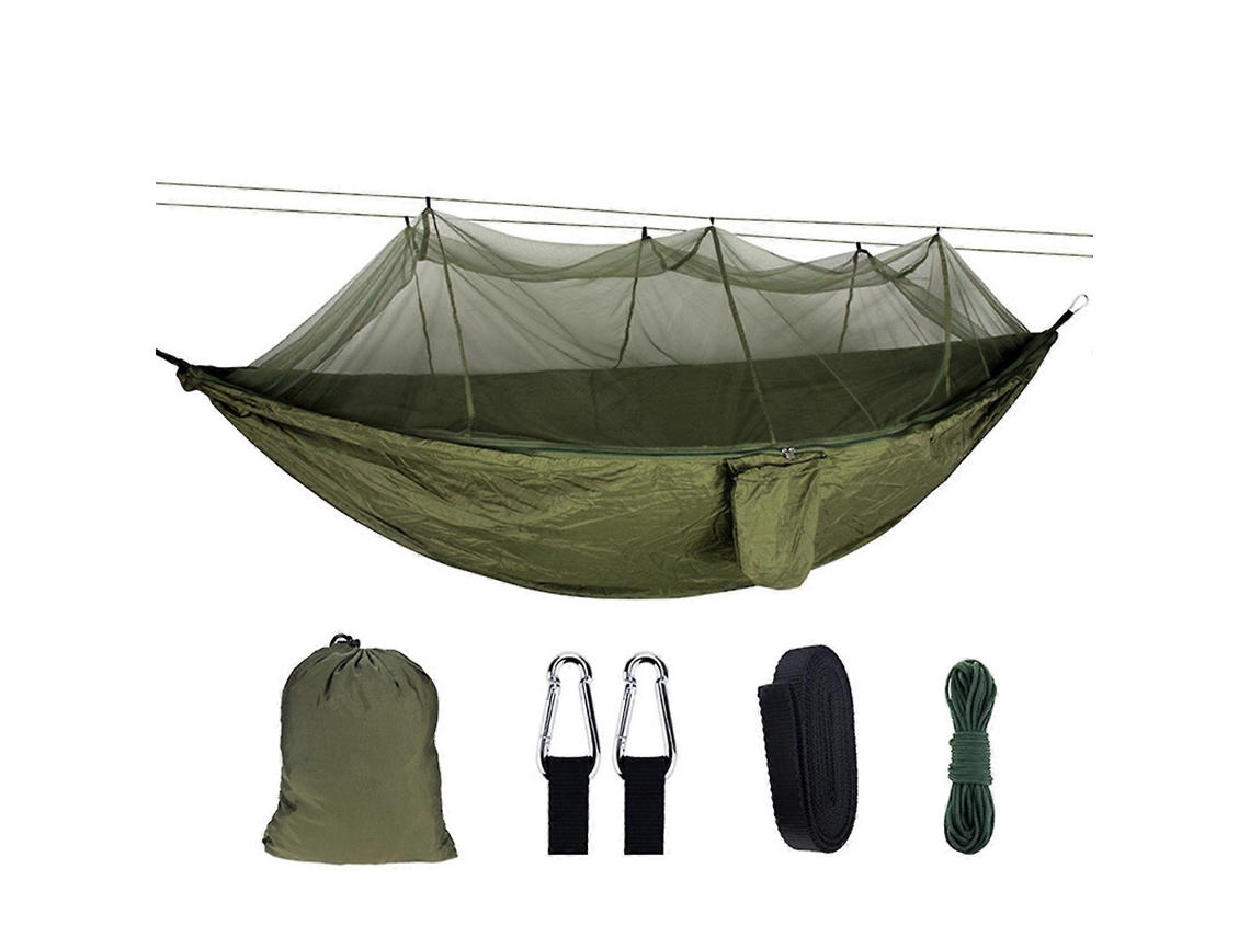 Rede Dupla Com Mosquiteiro E Bolsa De Armazenamento, Tecido De Paraquedas De Alta Resistência Para Camping, Caça, Mochila Aquaforge