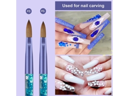 2026altiro-lápiz De Arte De Uñas Con Strass Azul Seco Seco Pincel De Escultura De Cristal Francés Herramienta De Pintura