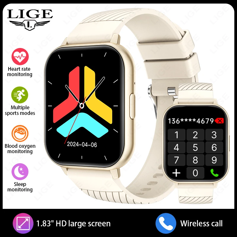 Smartwatch MDUG com GPS, Tela Amoled de 1,85 Polegadas, Bateria de 710mah, Chamadas Bluetooth