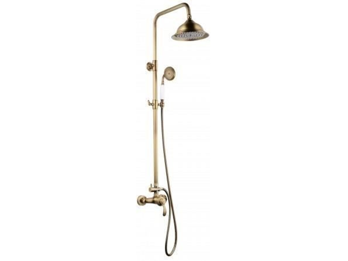 ROUSSEAU Coluna de chuveiro com torneira misturadora Byron - Bronze antigo