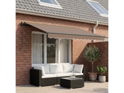 Vidaxl Toldo Retrátil Cinzento-acastanhado 3,5 X 2 M Tecido