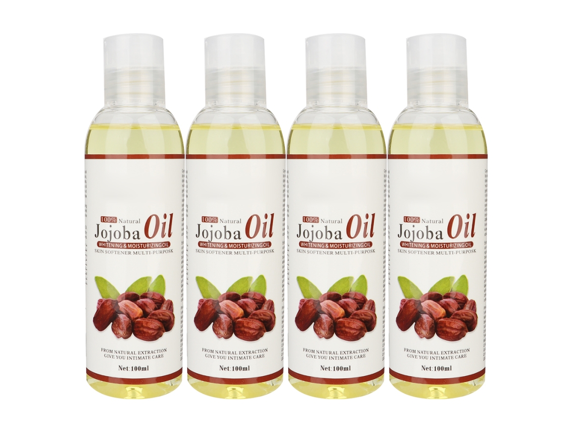 Disaar 4 unidades de Óleo de Jojoba 100ml para Cuidados Faciais e Corporais, Hidratante e Relaxante para Massagem