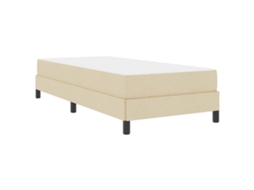 Conjunto 1 Cama Box Vidaxl Creme Tecido (100 X 200 Cm)
