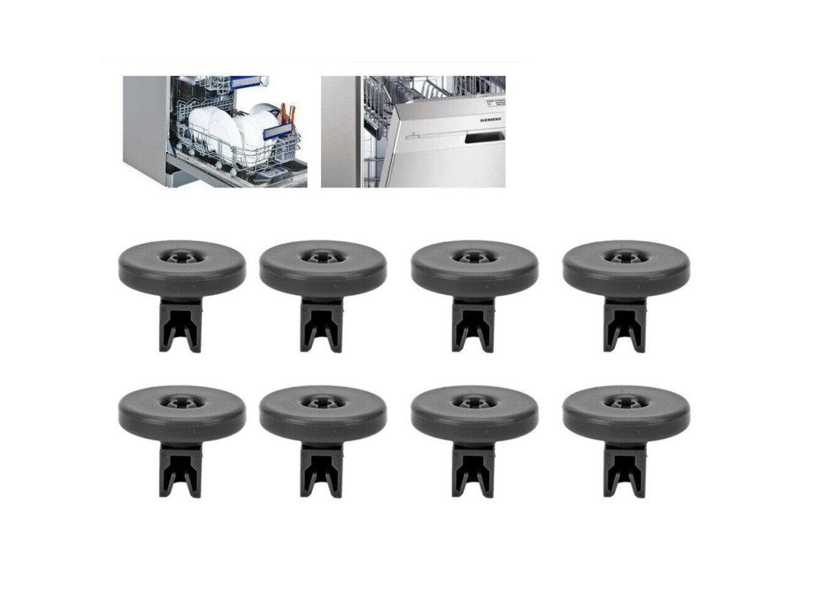 8 Rodas AQUAFORGE para Cesto Inferior de Lava louças, compatíveis com Dishlex