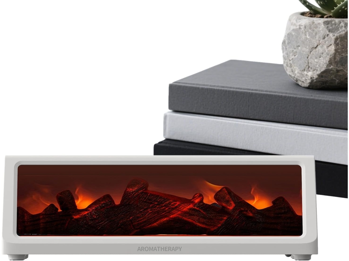 Umidificador Multifuncional Para Quarto, Difusor De Fragrâncias Com Design Fogão A Carvão E Luz