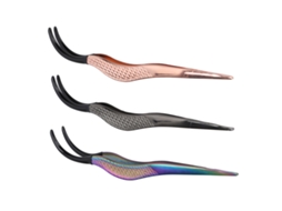 Pincel Para Extensão De Cílios Profissional 3pcs Aço Inoxidável Grip Lash Tweezer