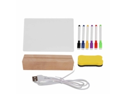 2026 quadro Branco Dry Erase 220x150mm Acrílico Reutilizável com Base Iluminada Dc 5v para Planejamento