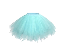 Falda Princesa De Tule Mesh Para Mulher Com Cintura Elástica Corta Baile Adulto Tamanho M Xl Xxl Xl Azul Claro
