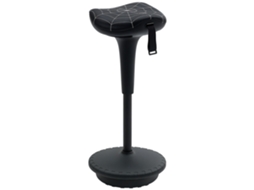 Banquinho de Escritório S/MARCA, giratório, ergonômico, ajustável, 65,5-83,5cm, preto