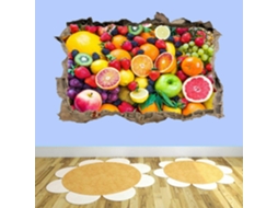 Adesivos de parede 3D com tema de frutas para cozinha, sala de jantar, escritório em casa e quarto.