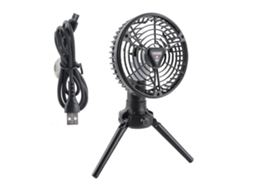 Ventilador de Camping com Lanterna Led 10400mah Recarregável Tripé Plegável 170° Rotação Automática S/MARCA