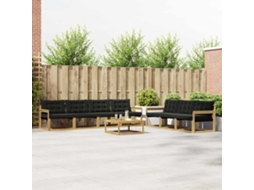 Vidaxl Conjunto De Sofás Para Exterior 8 Unid. Branco E Preto