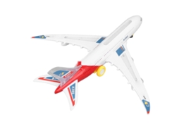 Mali brinquedo de Avião Elétrico para Crianças com Luzes e Música Rotação 360 Graus Vermelho