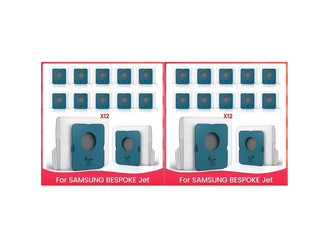 Pacote Com 24 Sacos De Pó Vca-adb953 Para Aspirador De Pó Vertical Sem Fio Samsung Bespoke Jet, Compatível Com A Peça Vca-adb953/aa._glo