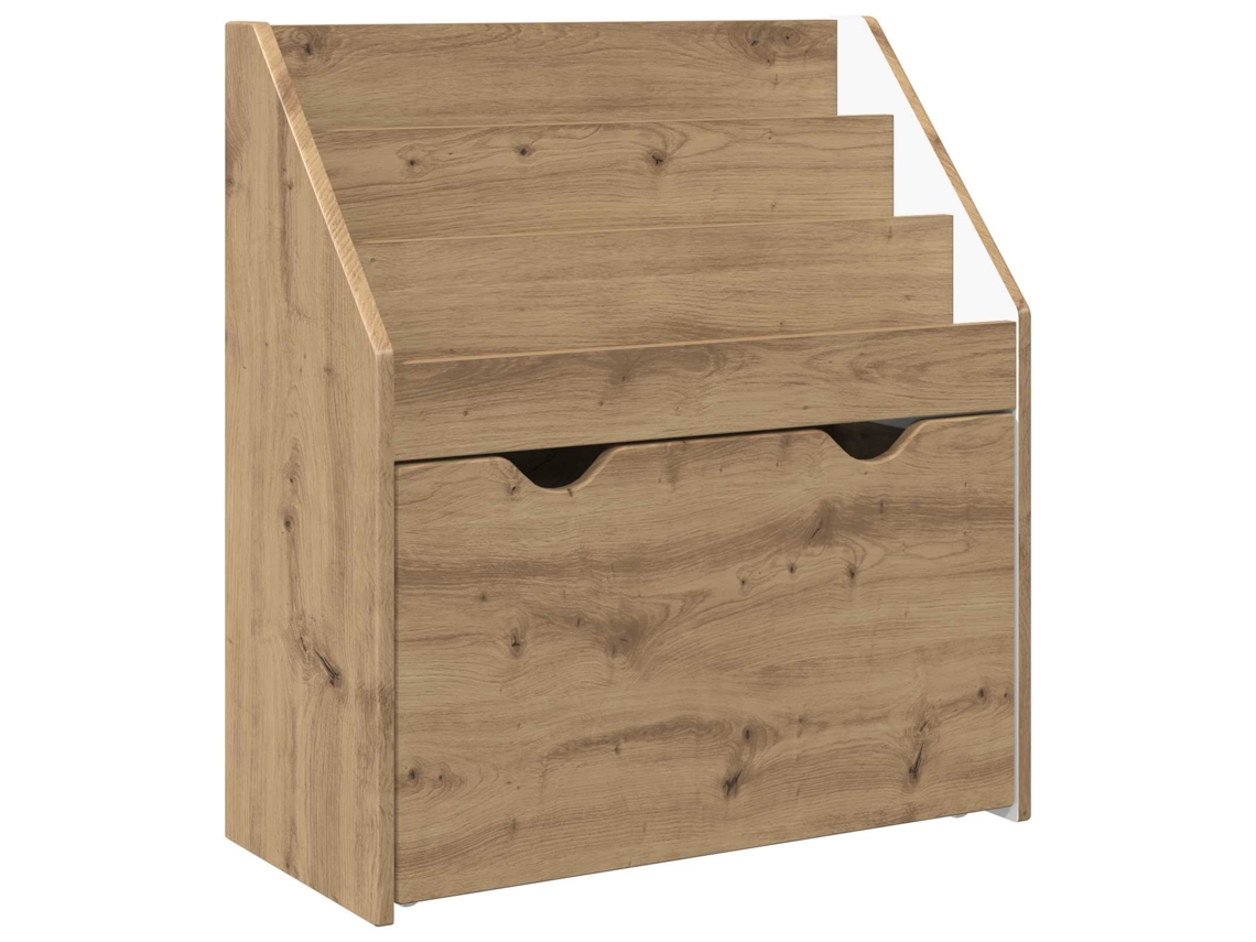 Estante Para Livros | Gabinete De Livros | Estante Infantil Carvalho Artesanal 60 X 29,5 X 69 Cm