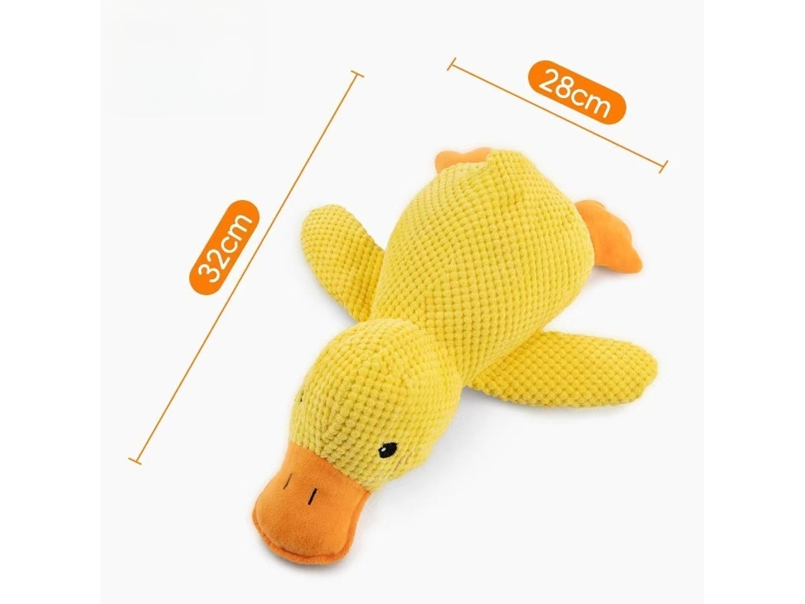 Brinquedo Pato Calmante Para Cães,pelúcia Macia Para Cachorros Pequenos Amarelo Hexinyigjly