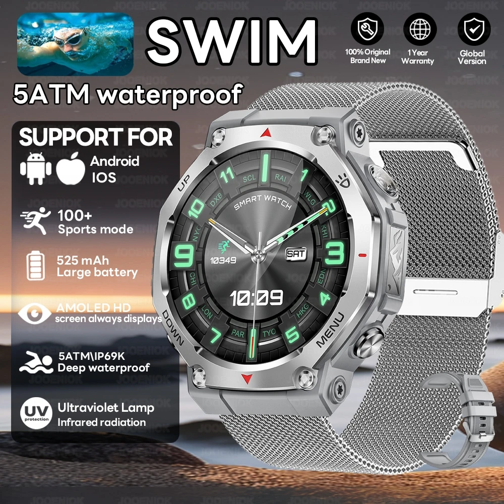 (silvernet) Smartwatch Com Gps, Resistência À Água De 5 Atm, Tela De 1,43 Polegadas