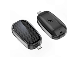 Carregador Solar Compacto Com Chaveiro E Banco De Energia Portátil De 1200 Mah Para Dispositivos Móveis Olysi Shop