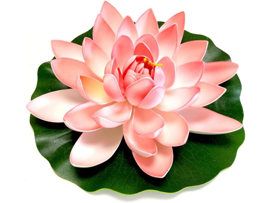 Lótus Artificiais Rosa Claro, Plantas Aquáticas Artificiais Flutuantes, Revisitando o Lago Branco AQUAFORGE