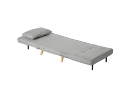 Poltrona Dobrável Estofada Cinza S/MARCA (72x78x79cm)