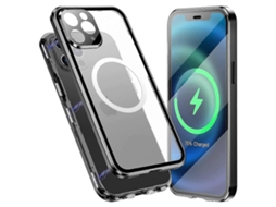 Capa Para Iphone 12 Pro De 6,1 Polegadas, Em Metal Rígido Fosco Vidro Temperado, Com Trava.