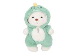 Osito De Peluche Suave 30cm Lindo Con Sudadera Ropa Para Decoración De Fiesta De Cumpleaños Verde