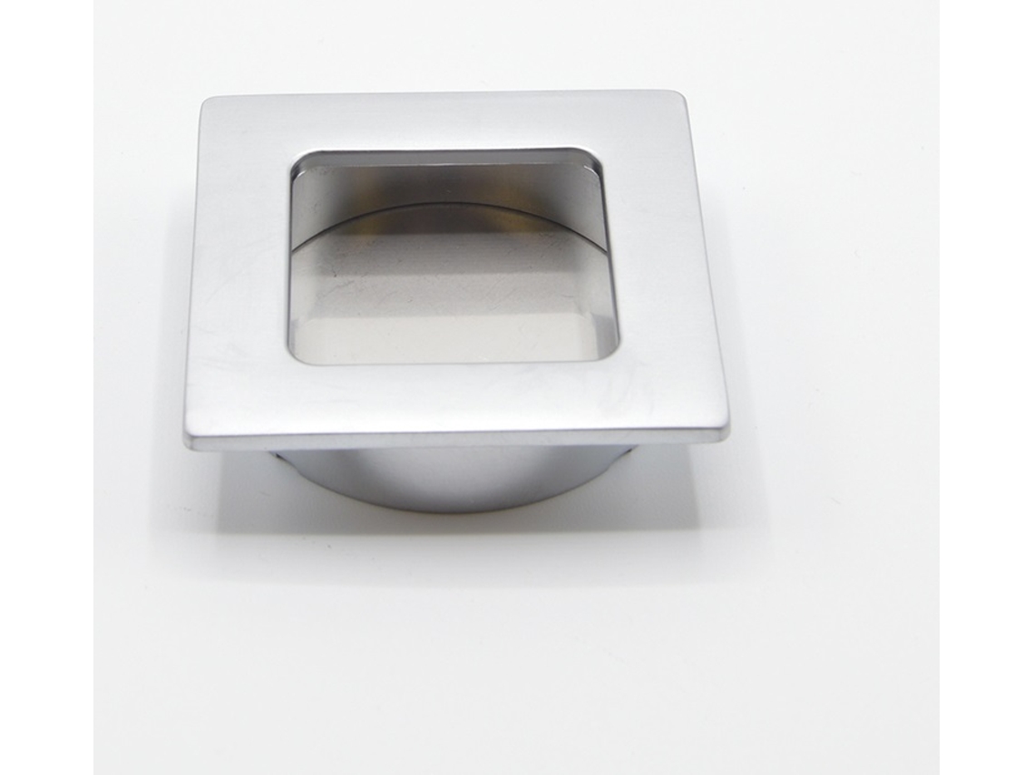 Puxador HARDWAREXCHANGE Quadrado Embutido em Zamac, 50x50mm Cromado fosco (pacote de 25)