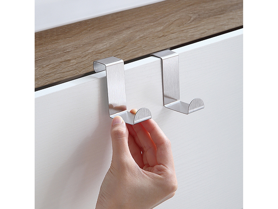 Ganchos De Porta, Conjunto De 6 Ganchos De Aço Inoxidável Para Casacos Em Portas Padrão