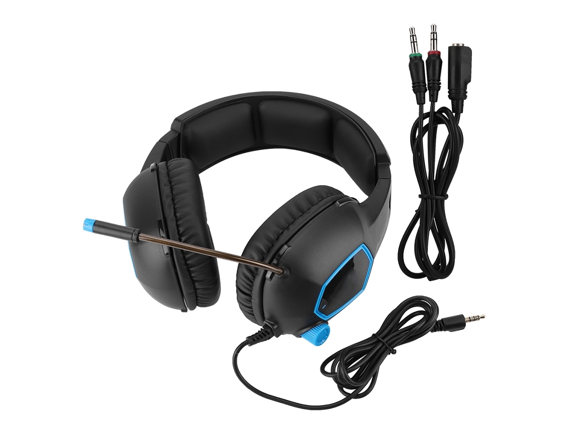 Fone Gamer LAXISCREED Preto azul com Fio
