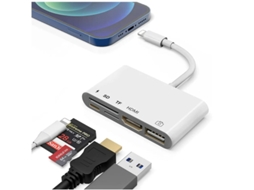 Yizhood USB para adaptador de iluminação HDMI branco