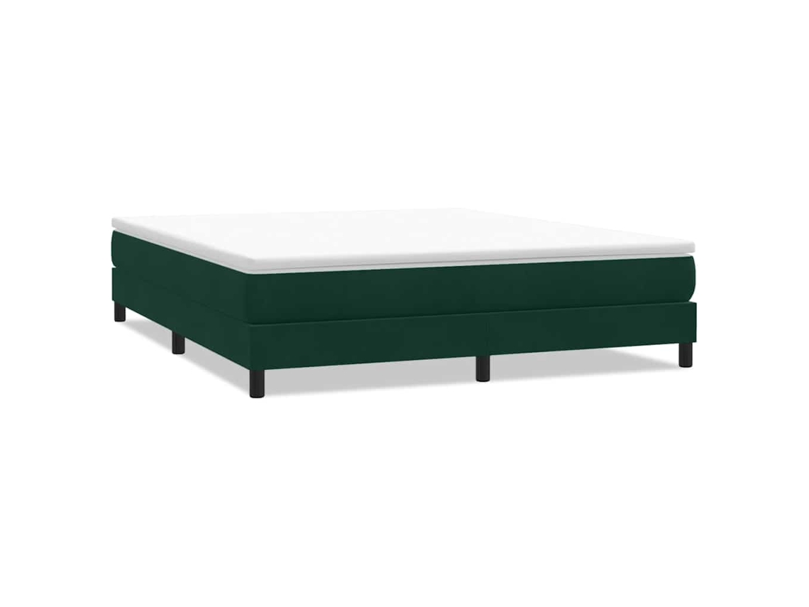 Cama Sem Molas/colchão 180x210 Cm Veludo Verde escuro MAISON EXCLUSIVE