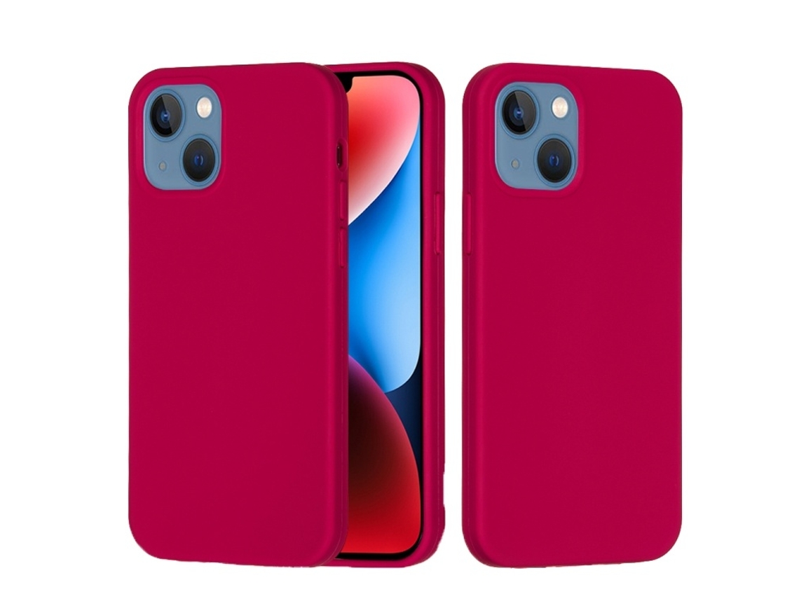 Lurelia Capa Protetora Para Iphone 15 Plus, Em Silicone E Pc, Interior Em Microfibra, Recortes Precisos, Cor Rosa E Anti-riscos