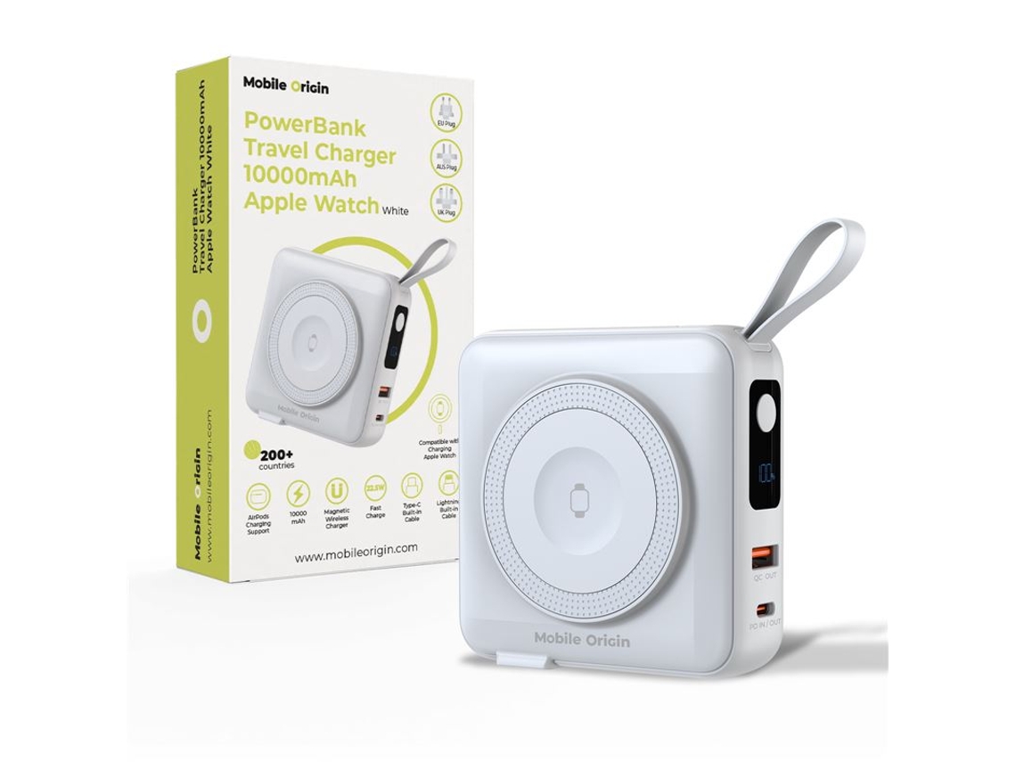 Powerbank MOBILE ORIGIN com Cabo Usb c para Iphone e Apple Magsafe
