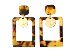 Brincos Pendentes Estilo Geométrico Animal Print