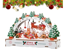 Kit Para Montar Uma Casinha De Natal Iluminada Para Decoração De Mesa |