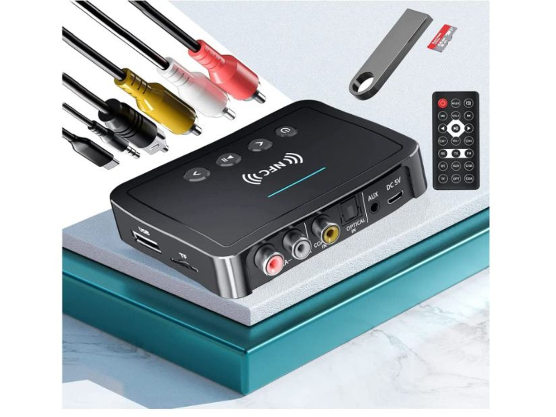 Adaptador Bluetooth Yizhood M6 Nfc 3.5mm Aux/rca Preto