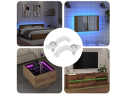 Vidaxl Clipes De Faixa Led 23,8 Mm 2 Unid. Transparente
