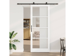 Vidaxl Porta Deslizante Orkdal 93 X 232 Cm Branco E Preto