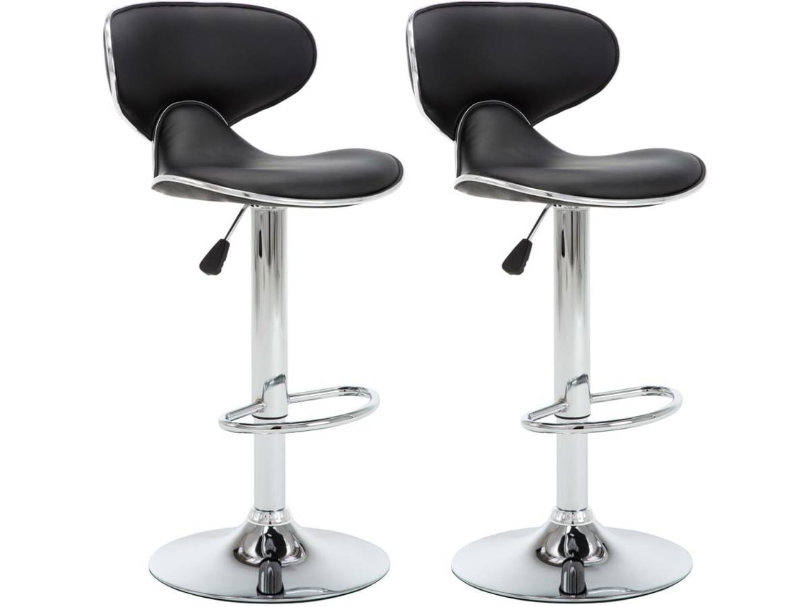 Bar Stool, Bar Stools Vidaxl Preto Couro Artificial (n/a)