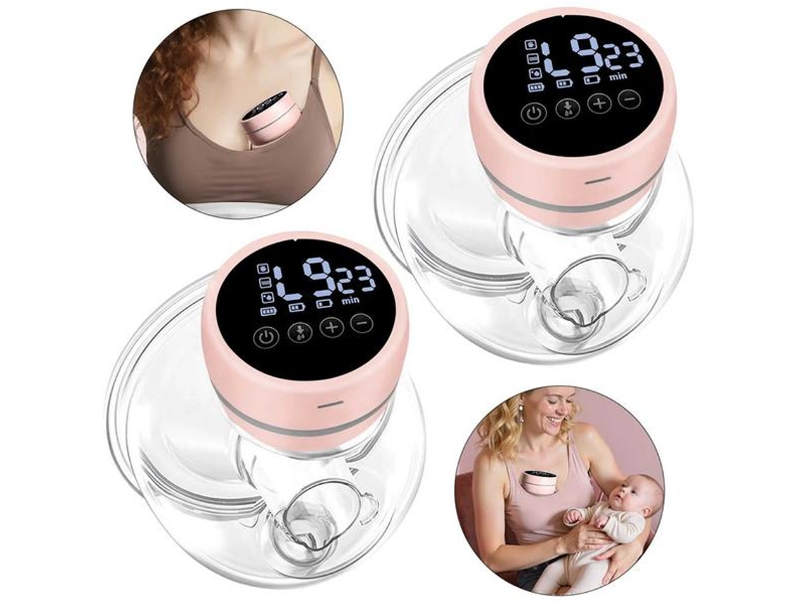Extractor de Leite Elétrico Duplo 2 Peças Sem Mãos, Silencioso, 3 Modos 12 Níveis, Display Led 180ml Bateria 900mah STELASPLEN
