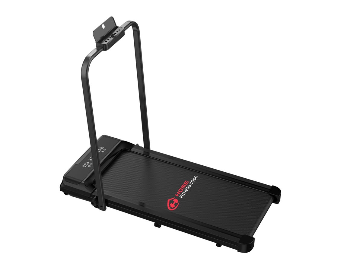Passadeira de Corrida HOMEFITNESSCODE Q2 1b, 10 Km/h, Motor Silencioso 2,5 Hp, com Ecrã LCD e Controlo Remoto, Preto