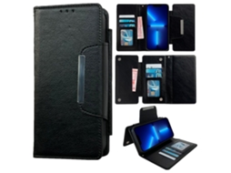 Capa Destacável Para Iphone 13 Pro Pele Sintética Preto