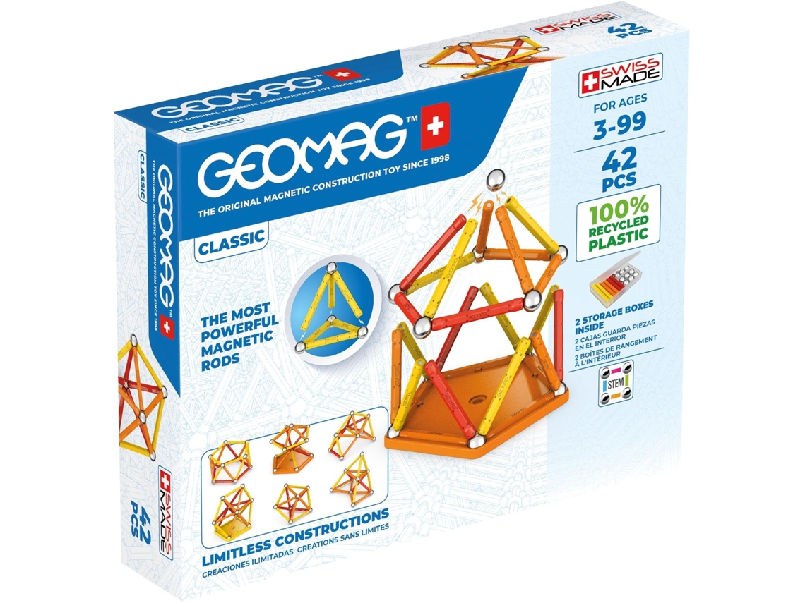 Geomag Classic Gm271 Brinquedo de Íman de Neodímio 42 Unidades Multi Cor