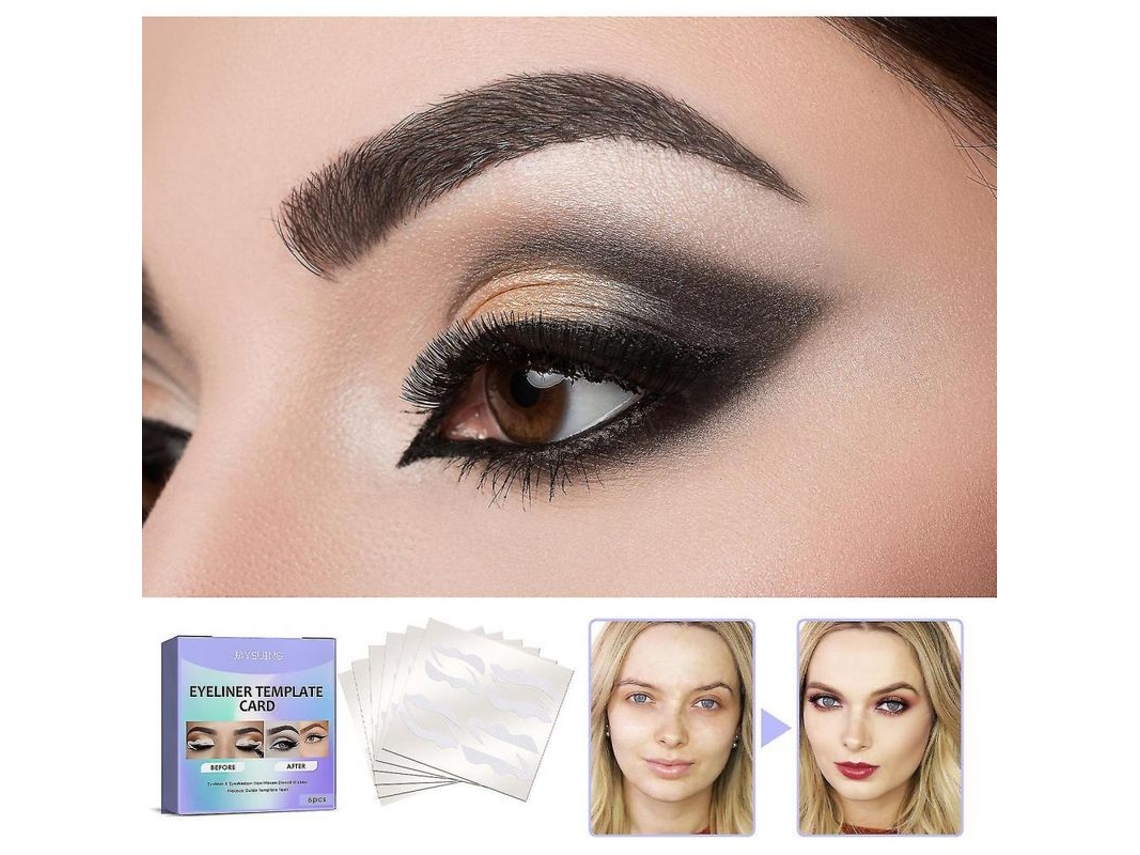 Modelo Auxiliar De Eyeliner Para Iniciantes Ferramenta De Beleza Para Novatos Maquiagem Rápida Artefato De Maquiagem De Olhos 6pcs